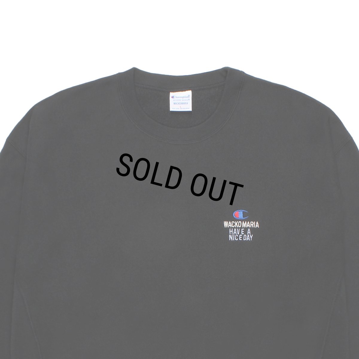 画像3: WACKO MARIA/Champion / REVERSE WEAVE SWEAT SHIRT（BLACK）［リバースウィーブクルーネックスウェット-26秋冬］ (3)