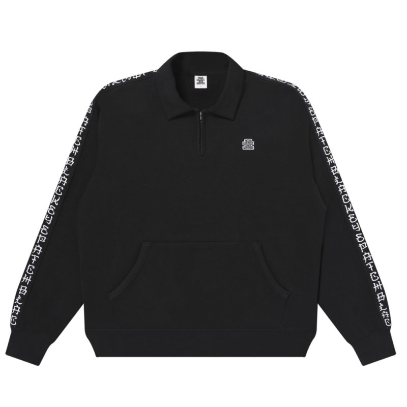 画像1: BlackEyePatch/KANJI TAPED HEAVYWEIGHT HALF ZIP SWEAT(BLACK)