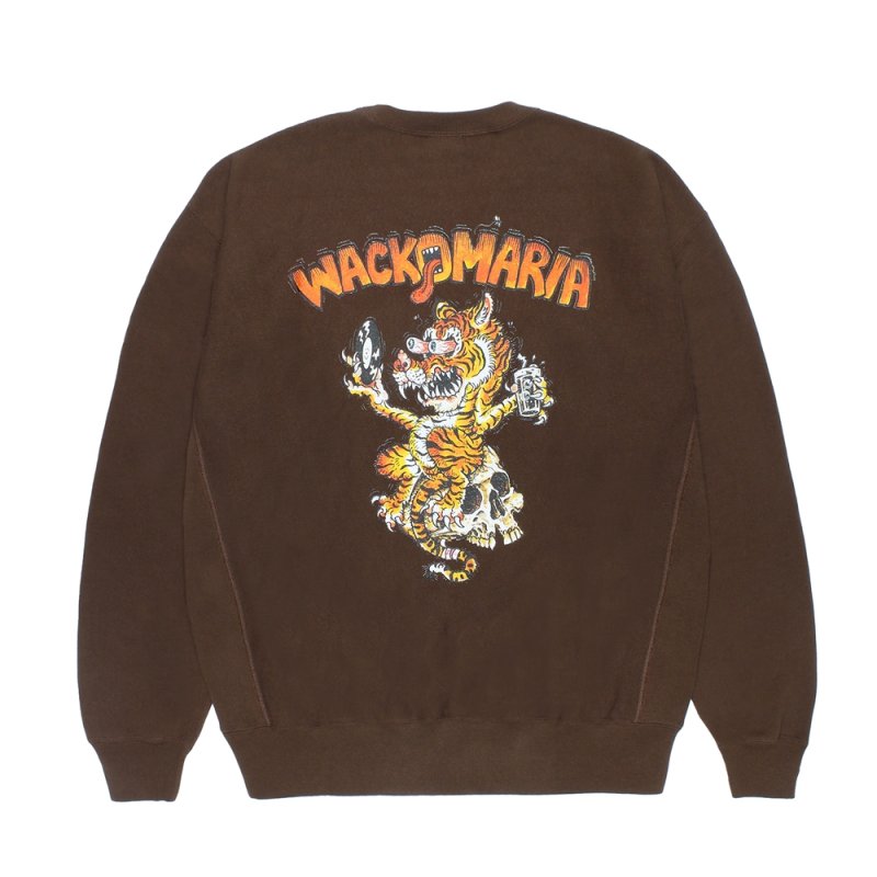画像2: WACKO MARIA/Champion / REVERSE WEAVE SWEAT SHIRT（AMBER BROWN）［リバースウィーブクルーネックスウェット-26秋冬］