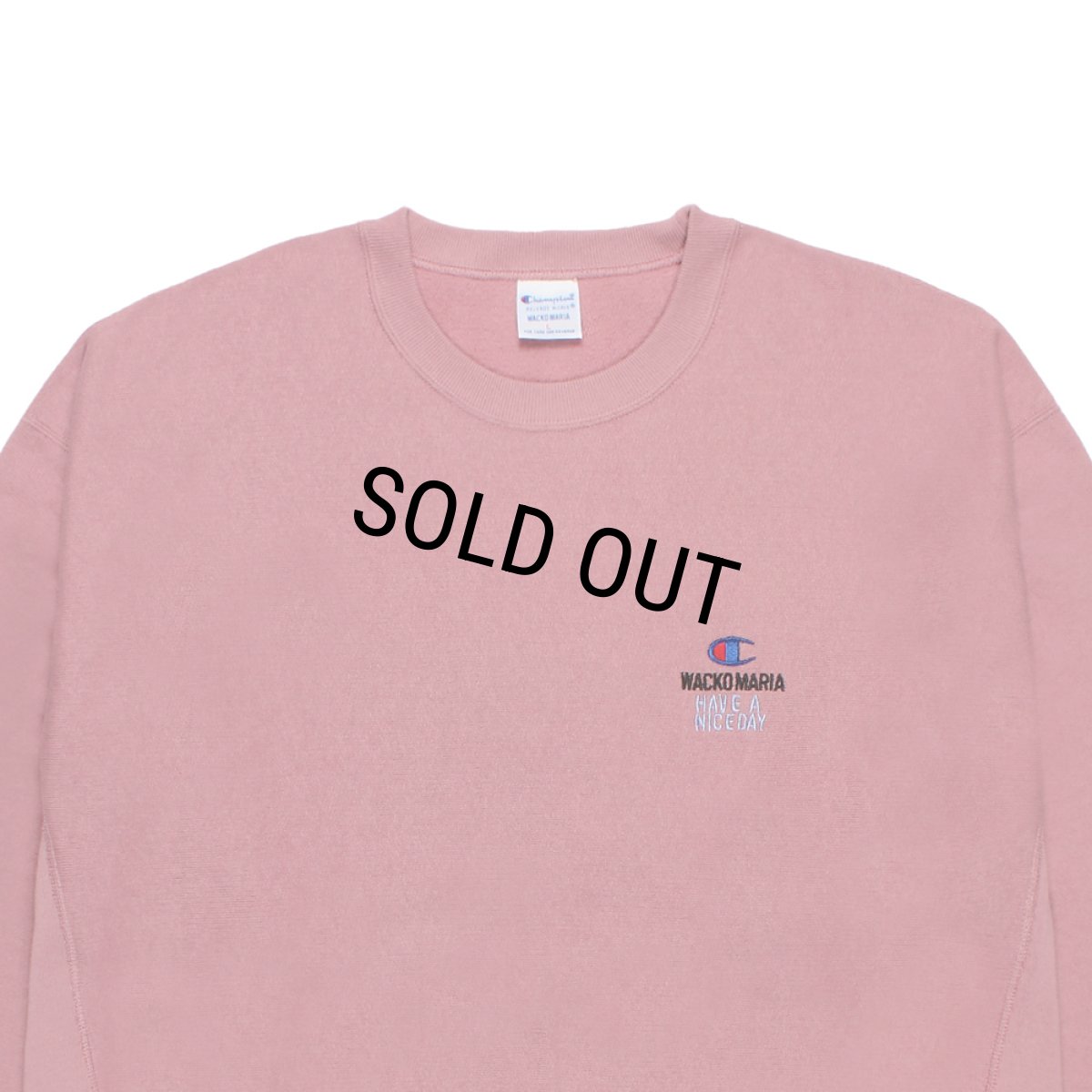 画像3: WACKO MARIA/Champion / REVERSE WEAVE SWEAT SHIRT（LIGHT PINK）［リバースウィーブクルーネックスウェット-26秋冬］ (3)