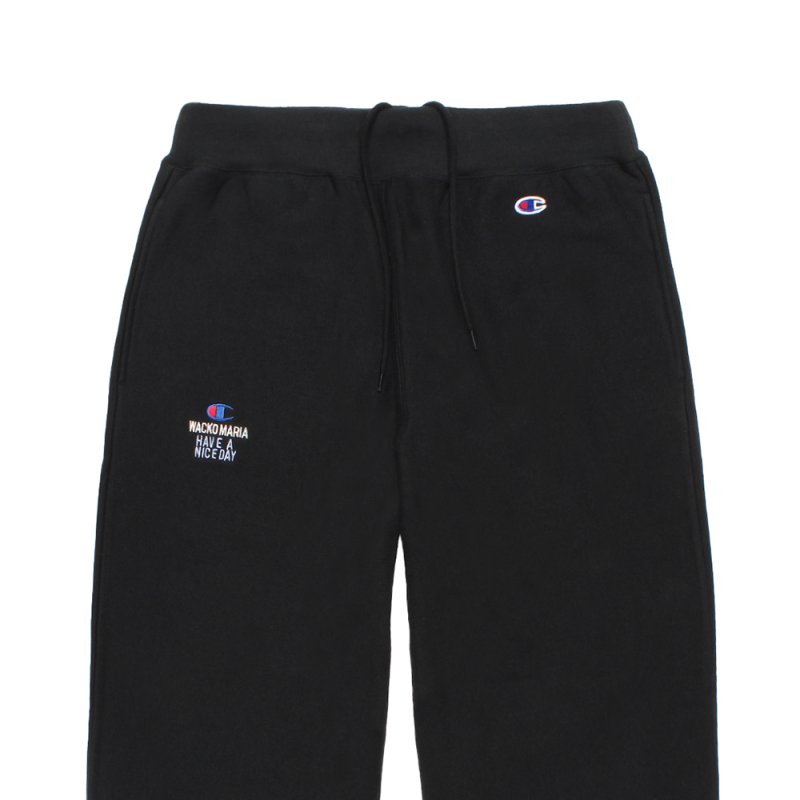 画像2: WACKO MARIA/Champion / REVERSE WEAVE SWEAT PANTS（BLACK）［リバースウィーブスウェットパンツ-26秋冬］