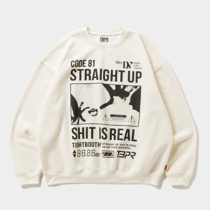 画像1: TIGHTBOOTH/VISIBLE HUMAN CREW SWEAT（Ivory）［ヴィジブルヒューマンクルースウェット-26秋冬］