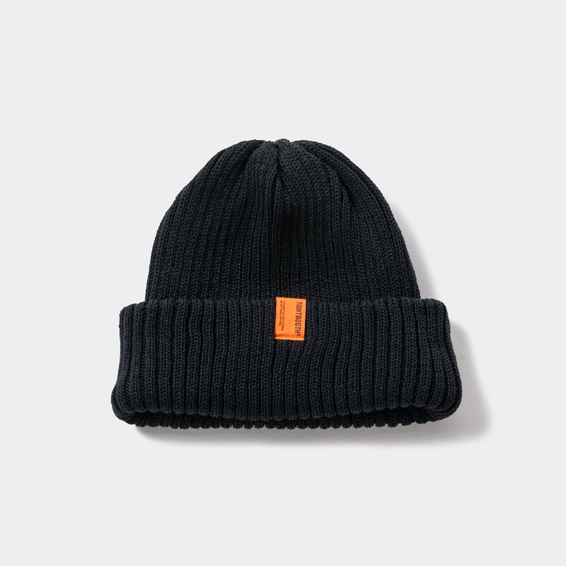 画像1: TIGHTBOOTH/TAG WATCH CAP（Black）［タグワッチキャップ-26秋冬］