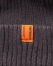 画像2: TIGHTBOOTH/TAG WATCH CAP（Charcoal）［タグワッチキャップ-26秋冬］ (2)