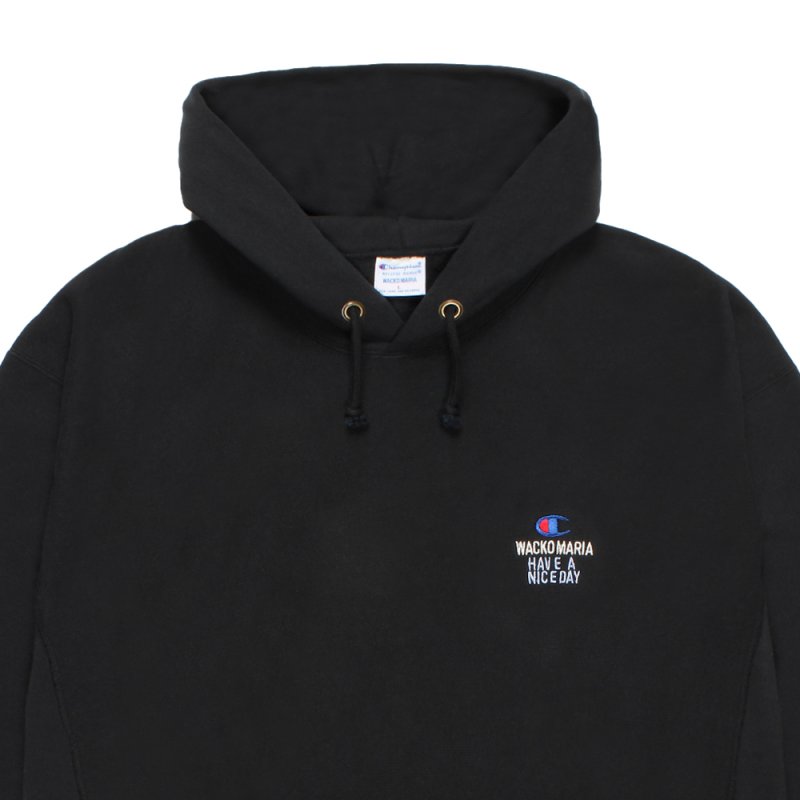 画像3: WACKO MARIA/Champion / REVERSE WEAVE HOODED SWEAT SHIRT（BLACK）［リバースウィーブプルオーバーパーカー-26秋冬］
