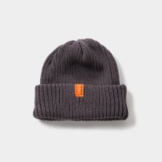 画像1: TIGHTBOOTH/TAG WATCH CAP（Charcoal）［タグワッチキャップ-26秋冬］ (1)