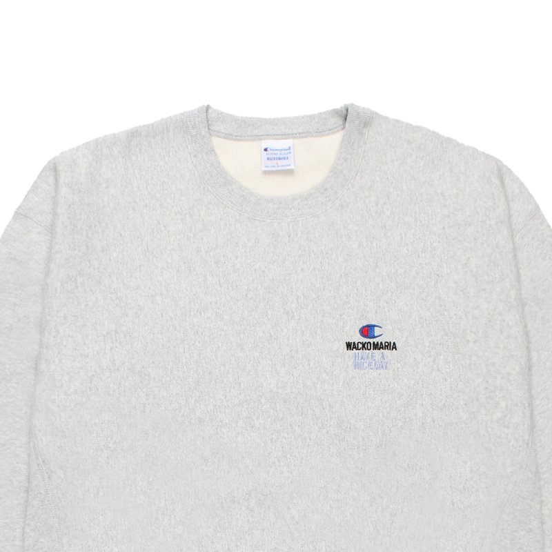 画像3: WACKO MARIA/Champion / REVERSE WEAVE SWEAT SHIRT（SILVER GRAY）［リバースウィーブクルーネックスウェット-26秋冬］