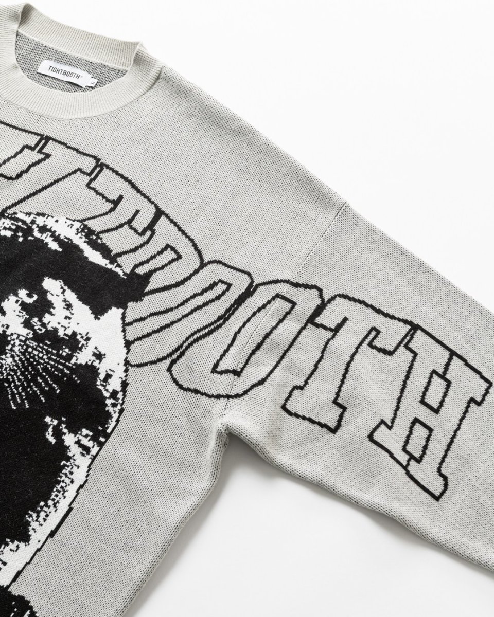 画像3: TIGHTBOOTH/PANTHER KNIT SWEATER（Ash）［パンサーニットセーター-26秋冬］ (3)