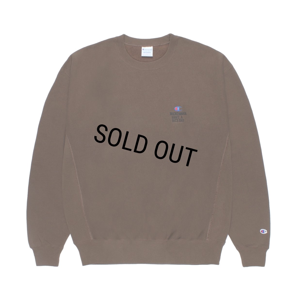 画像2: WACKO MARIA/Champion / REVERSE WEAVE SWEAT SHIRT（AMBER BROWN）［リバースウィーブクルーネックスウェット-26秋冬］ (2)
