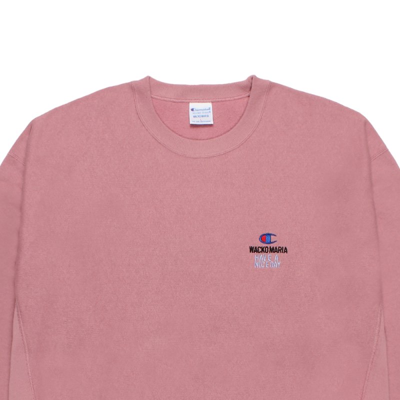 画像3: WACKO MARIA/Champion / REVERSE WEAVE SWEAT SHIRT（LIGHT PINK）［リバースウィーブクルーネックスウェット-26秋冬］