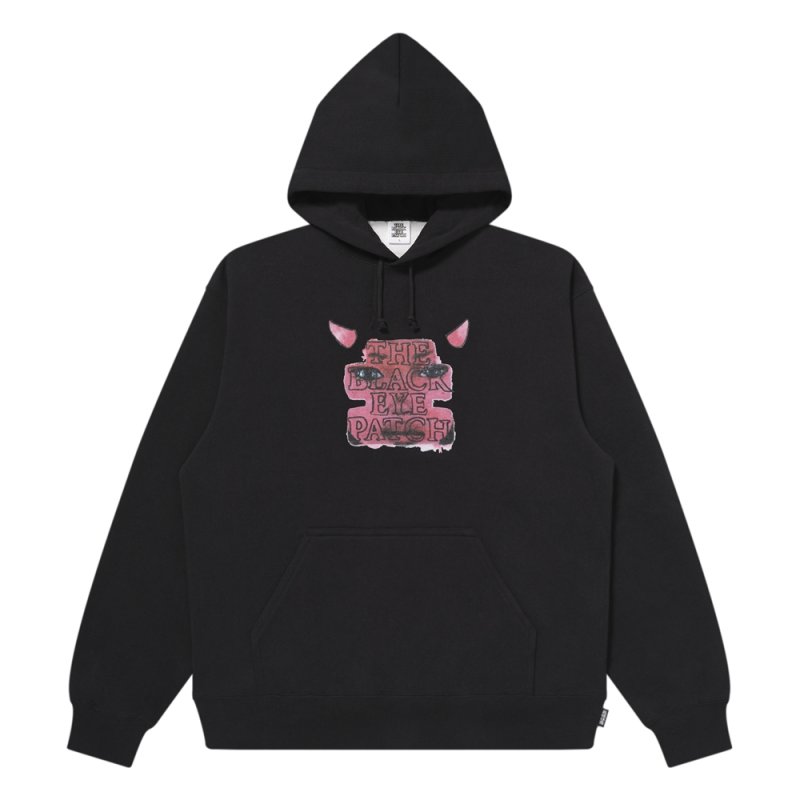 画像1: BlackEyePatch/T-REX OG LABEL HOODIE（BLACK）