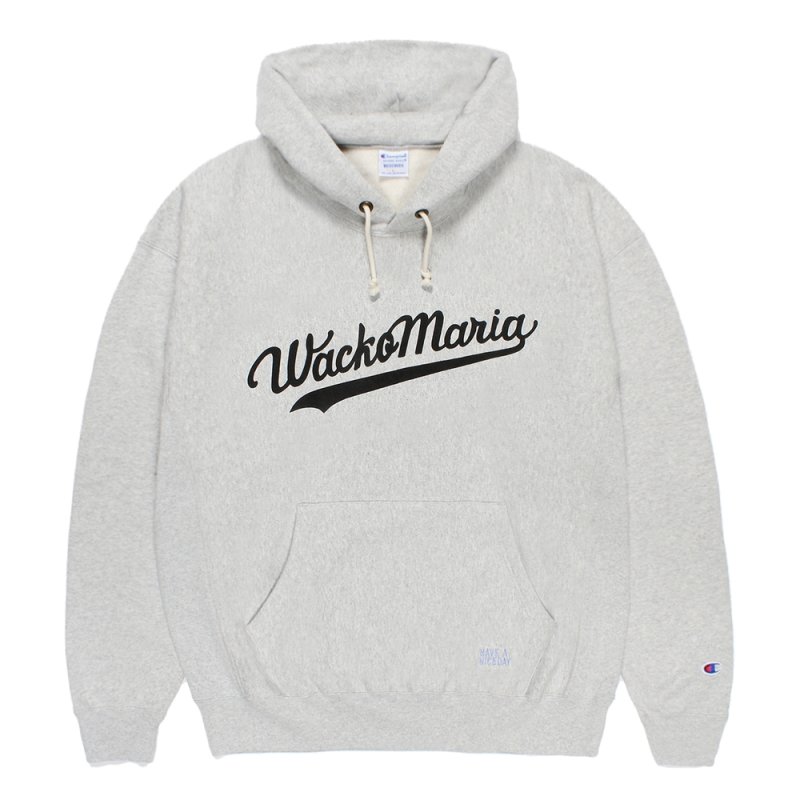 画像1: WACKO MARIA/Champion / REVERSE WEAVE HOODED SWEAT SHIRT（SILVER GRAY）［リバースウィーブプルオーバーパーカー-26秋冬］