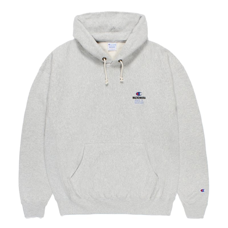 画像1: WACKO MARIA/Champion / REVERSE WEAVE HOODED SWEAT SHIRT（SILVER GRAY）［リバースウィーブプルオーバーパーカー-26秋冬］