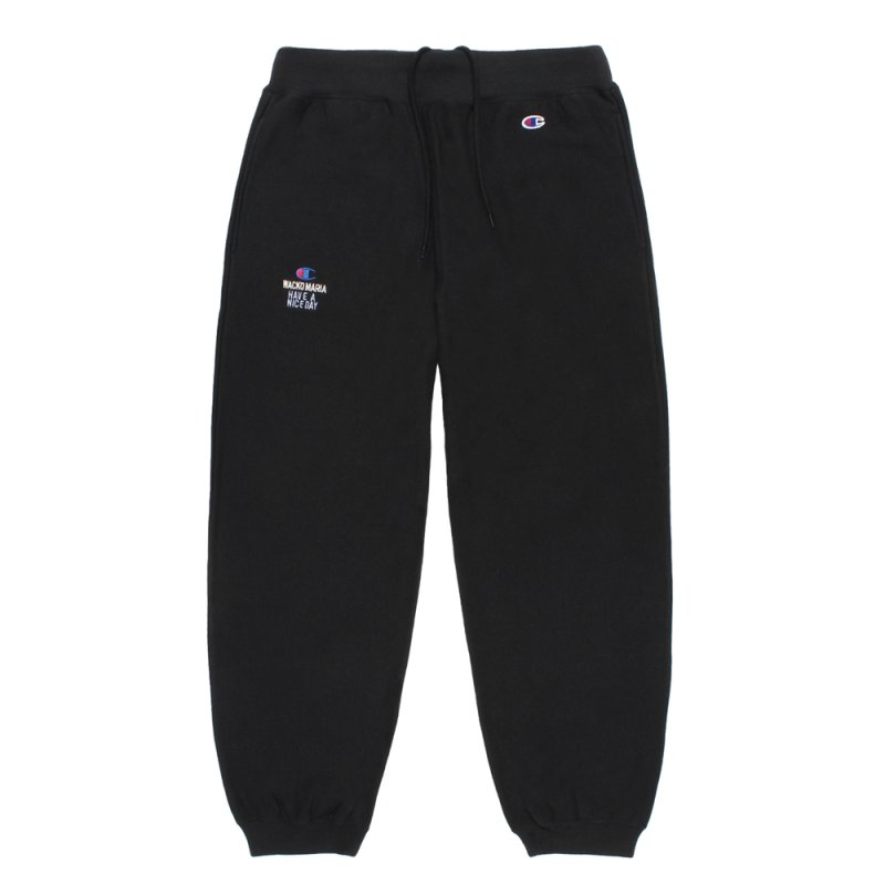 画像1: WACKO MARIA/Champion / REVERSE WEAVE SWEAT PANTS（BLACK）［リバースウィーブスウェットパンツ-26秋冬］