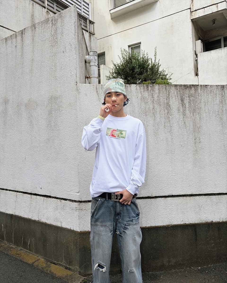 画像3: BlackEyePatch/T-REX BILL L/S TEE（WHITE） (3)