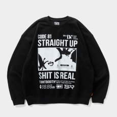 画像1: TIGHTBOOTH/VISIBLE HUMAN CREW SWEAT（Black）［ヴィジブルヒューマンクルースウェット-26秋冬］ (1)