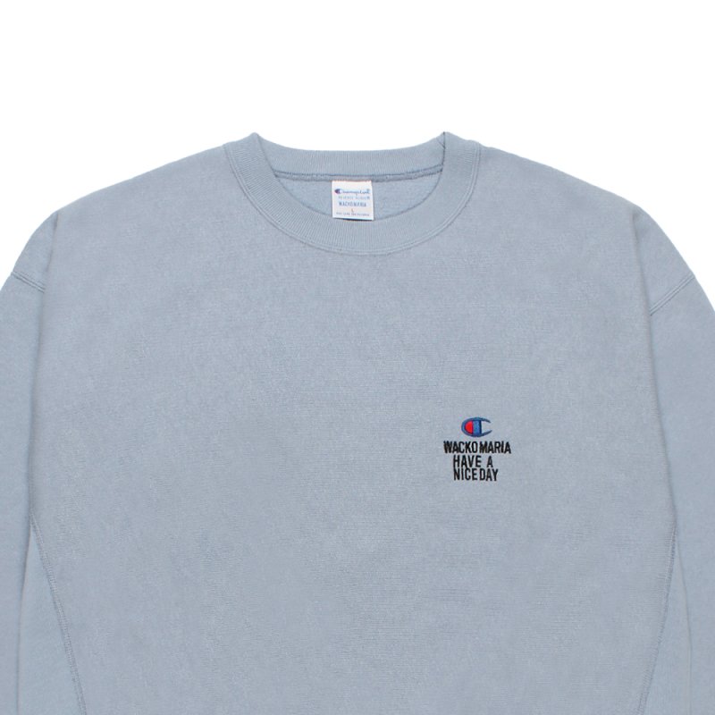 画像3: WACKO MARIA/Champion / REVERSE WEAVE SWEAT SHIRT（LIGHT BLUE）［リバースウィーブクルーネックスウェット-26秋冬］