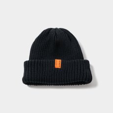 画像1: TIGHTBOOTH/TAG WATCH CAP（Black）［タグワッチキャップ-26秋冬］ (1)