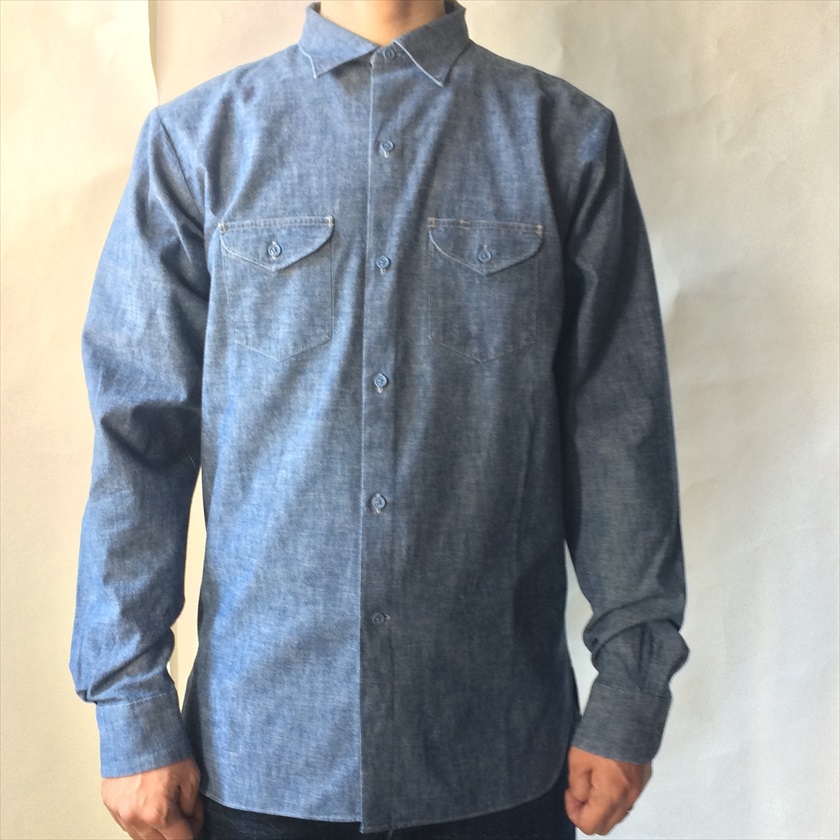old joe co chambray sports shirts インディゴ sale