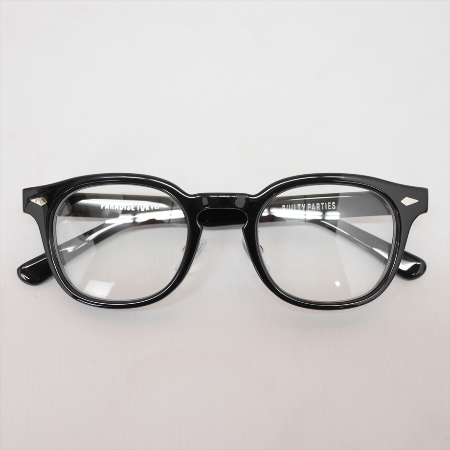 WACKO MARIA/GLASSES（TYPE-1）（×金子眼鏡）（ブラック/クリア）[ウェリントン型眼鏡-17春夏] - JONAS
