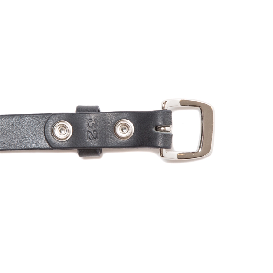 ANTIDOTE BUYERS CLUB/Narrow Harness Leather Belt（ブラック 
