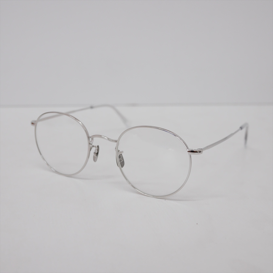 Wacko Maria 金子眼鏡 シルバー クリア ラウンド型眼鏡 17秋冬 Jonas