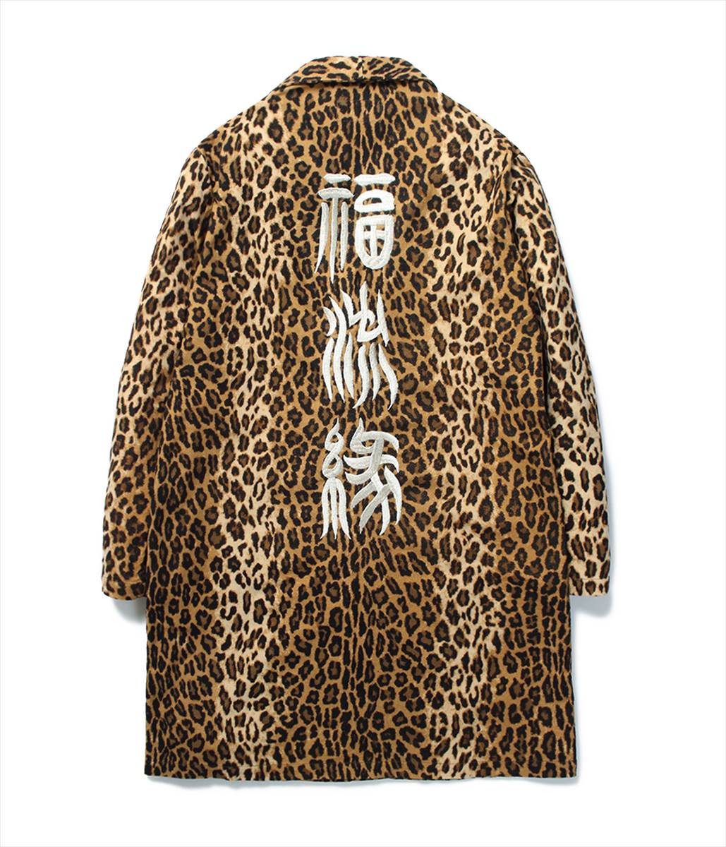 Wacko Maria 卍line Wacko Maria Gown Coat レオパード Wネームレオパード柄ネルガウンコート 17秋冬 Jonas