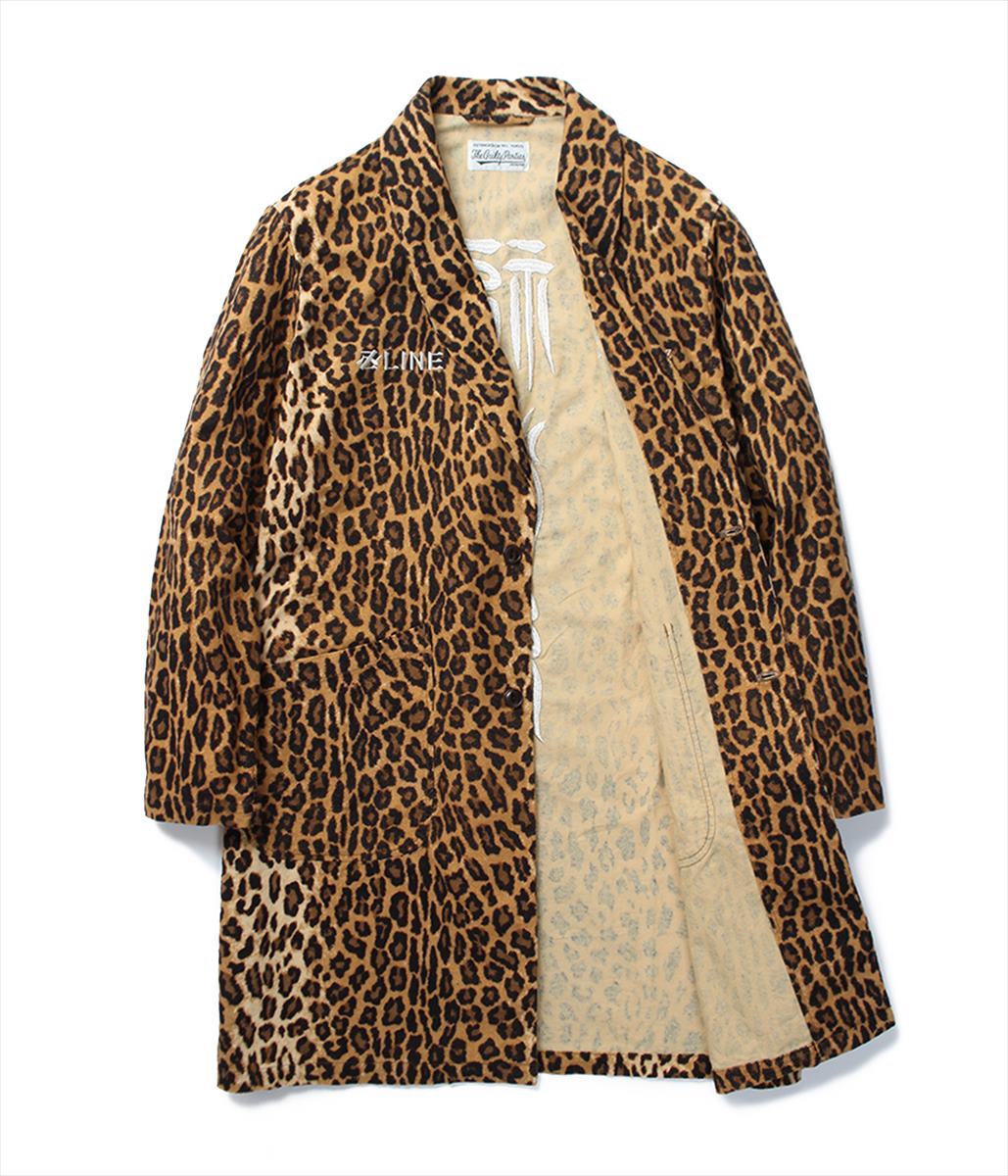 Wacko Maria 卍line Wacko Maria Gown Coat レオパード Wネームレオパード柄ネルガウンコート 17秋冬 Jonas