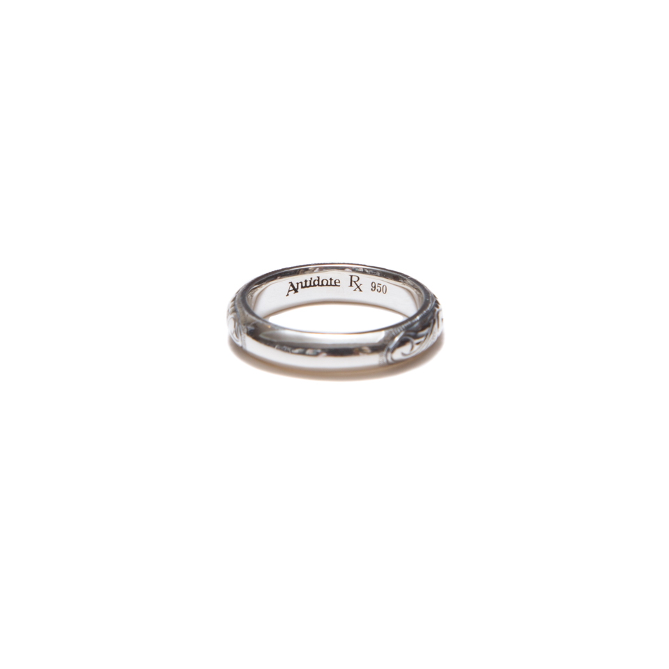 ANTIDOTE BUYERS CLUB/Engraved Round Ring（シルバー）[ピンキー リング] - JONAS