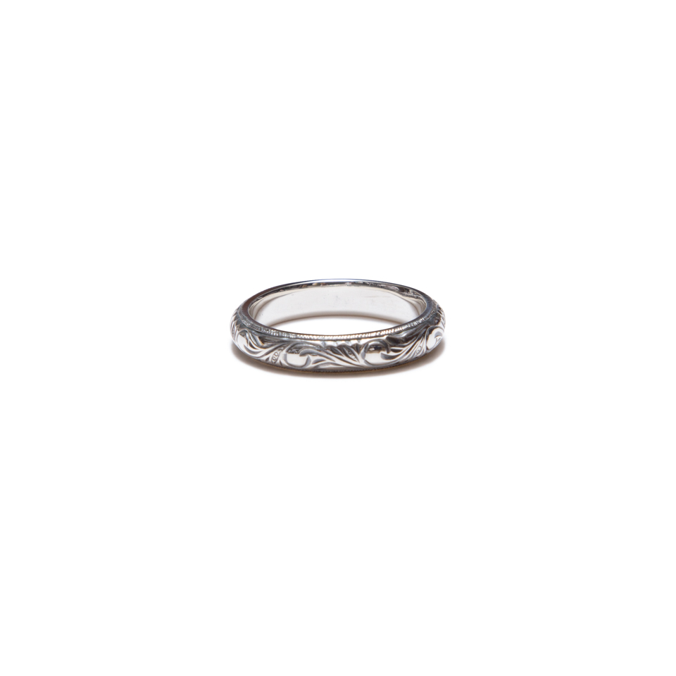 ANTIDOTE BUYERS CLUB/Engraved Round Ring（シルバー）［ピンキー 