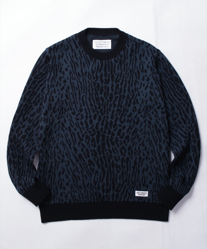 WACKO MARIA レオパードニット-