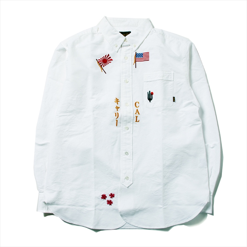 Calee L S Embroidery Ox Ford B D Shirt ホワイト オックスフォードb Dシャツ 18春夏 Jonas