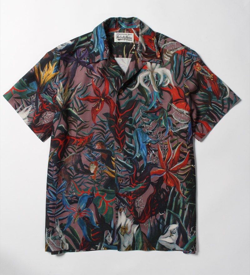 Wacko Maria 花 S S Hawaiian Shirt C パープル アロハシャツ 18春夏 Jonas