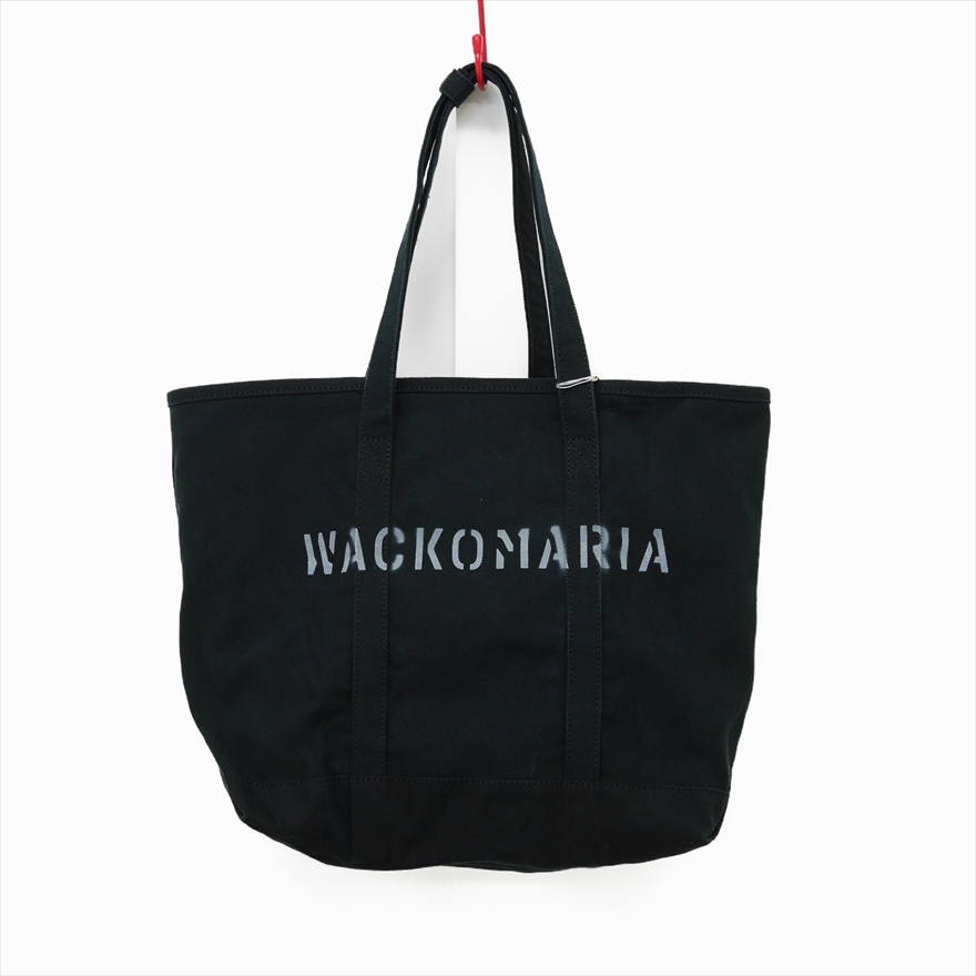 WACKO MARIA/WASHED CANVAS TOTE BAG（TYPE-3）（×PORTER）（ブラック）[トートバッグ-18秋冬