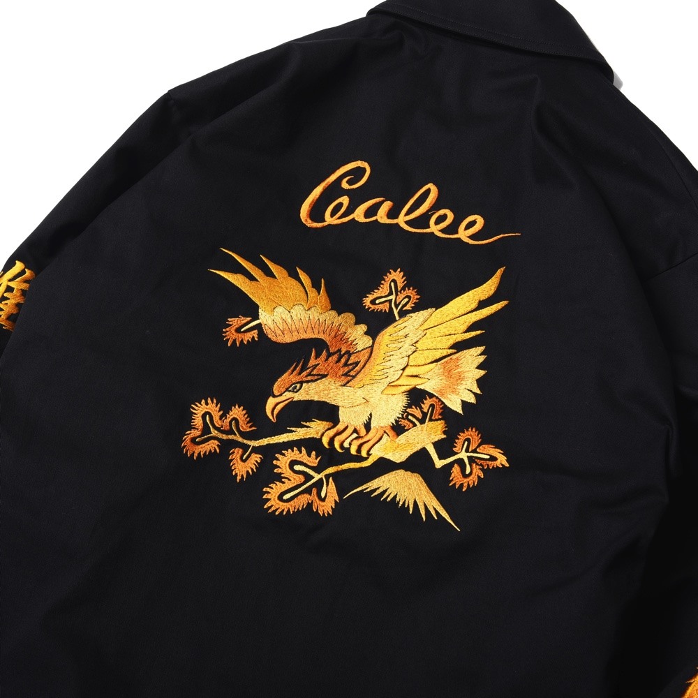 CALEE/Twill Souvenir Jacket（ブラック）［ツイルスーベニアJKT-19春 