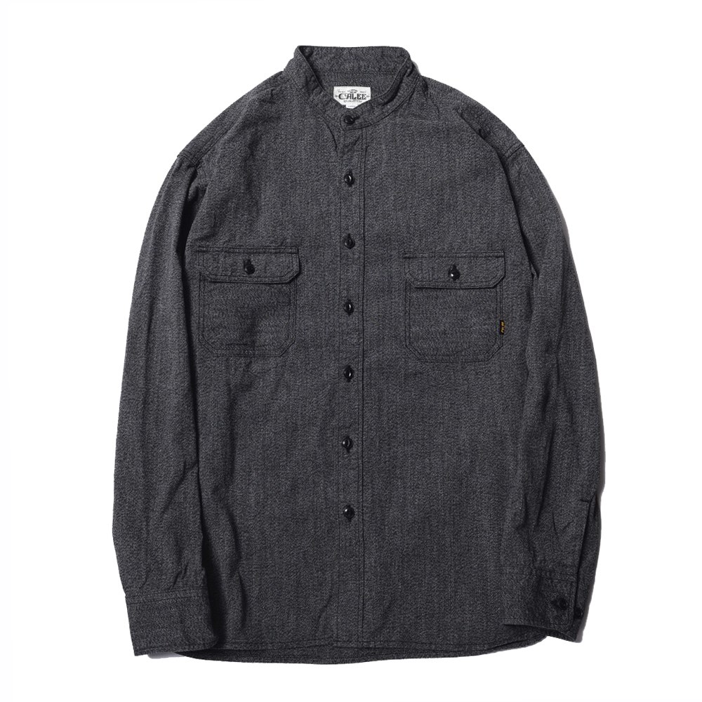 Calee Band Collar Work Shirt ブラック 20 Off バンドカラーワークシャツ 19春夏 Jonas