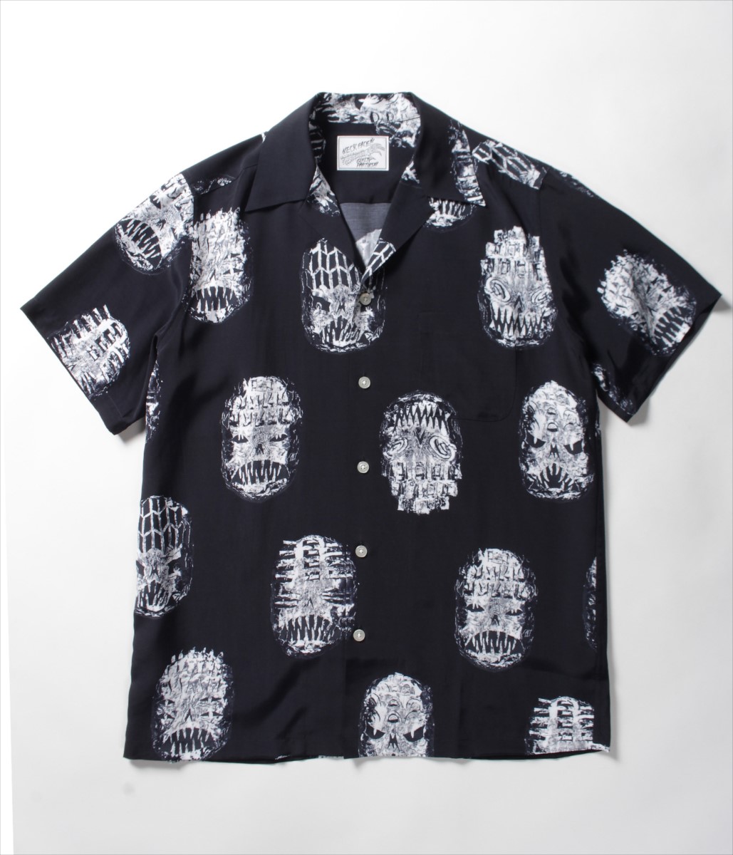 Wacko Maria Neck Face S S Hawaiian Shirt Type 1 ブラック アロハシャツ 19春夏 Jonas