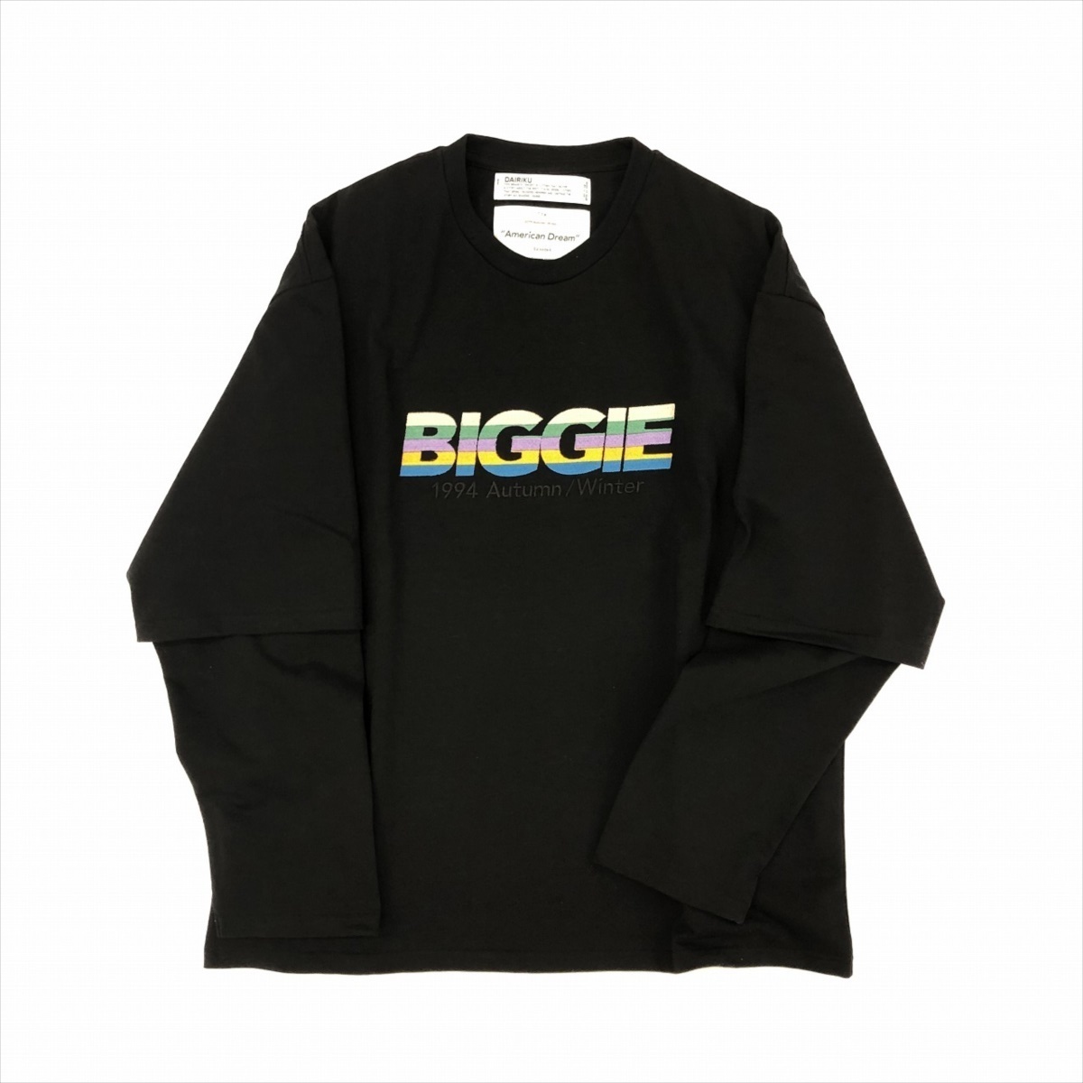 ホワイトブラウン DAIRIKU 19aw biggie ロンT - dafvitoria.com.br