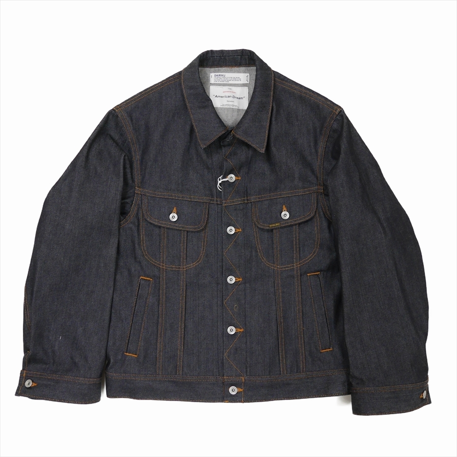DAIRIKU/Non-Wash Denim Jacket(インディゴ)[ノンウォッシュデニム 期限切れ dairiku ワンウォッシュデニム 19aw デニム/ジーンズ
