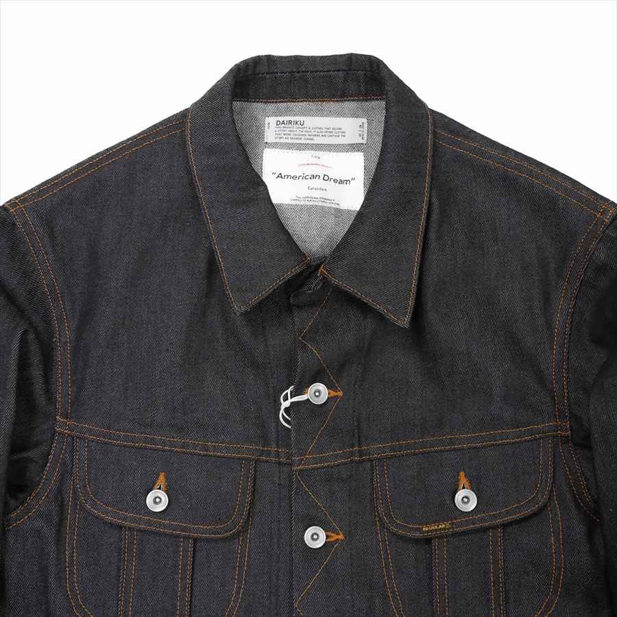 DAIRIKU/Non-Wash Denim Jacket(インディゴ)[ノンウォッシュデニム 期限切れ dairiku ワンウォッシュデニム 19aw デニム/ジーンズ