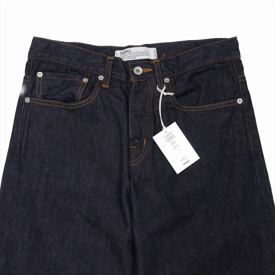 DAIRIKU/One-Wash Denim Pants(インディゴ)[ワンウォッシュデニム 期限切れ dairiku ワンウォッシュデニム 19aw デニム/ジーンズ
