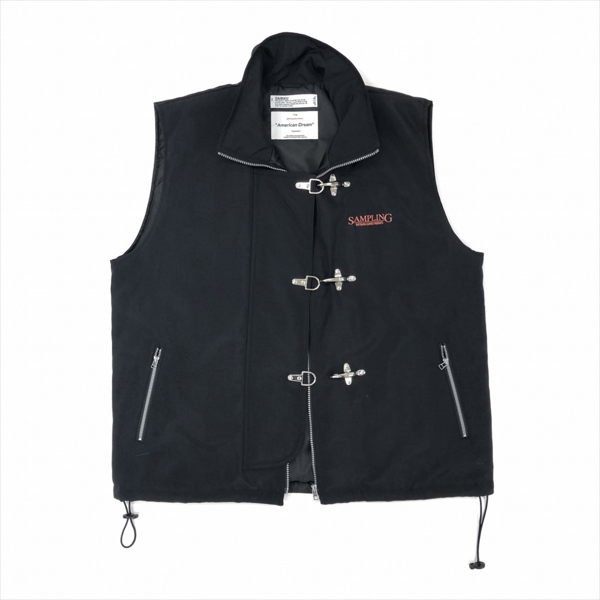 Dairiku Fireman Buckle Nylon Vest ブラック ナイロンベスト 19秋冬 Jonas Dairiku Fireman Buckle Nylon Vest ブラック ナイロンベスト 19秋冬 Jonas