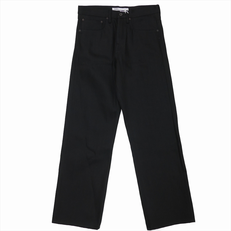 DAIRIKU/Non-Wash Denim Pants(ブラック)[ノンウォッシュデニム 期限切れ dairiku ワンウォッシュデニム 19aw デニム/ジーンズ