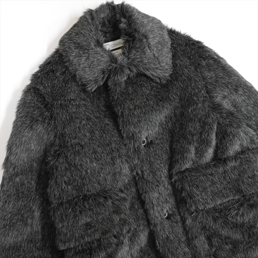 DAIRIKU/Vinyl Patch Fur Coat（グレー）［ファーコート-19秋冬］ - JONAS