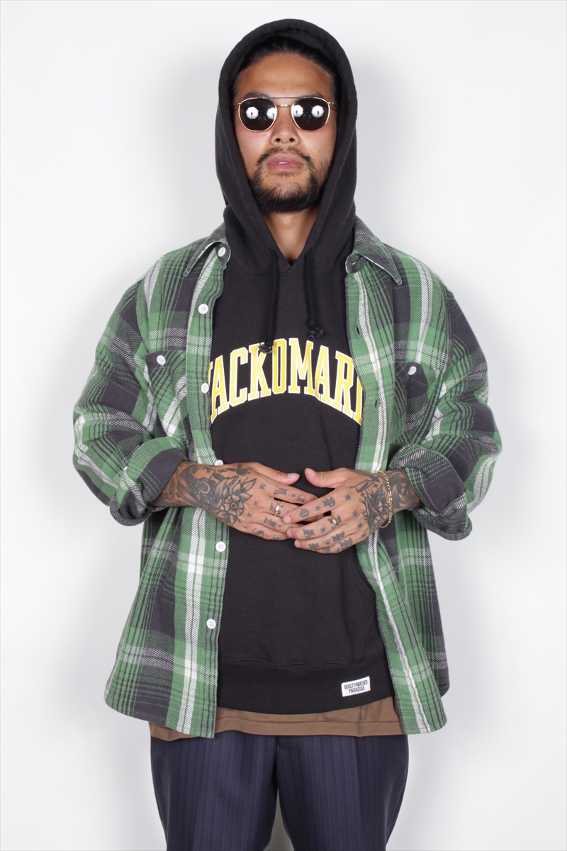 WACKO MARIA/WASHED HEAVY WEIGHT PULLOVER HOODED SWEAT SHIRT（TYPE 