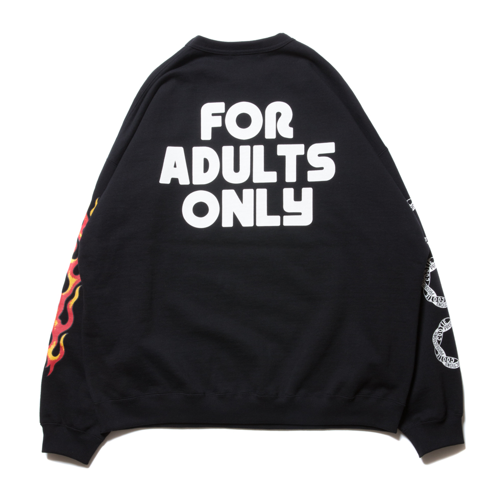 COOTIE/Print Crewneck Sweatshirt（MULTI PRINT）（ブラック 