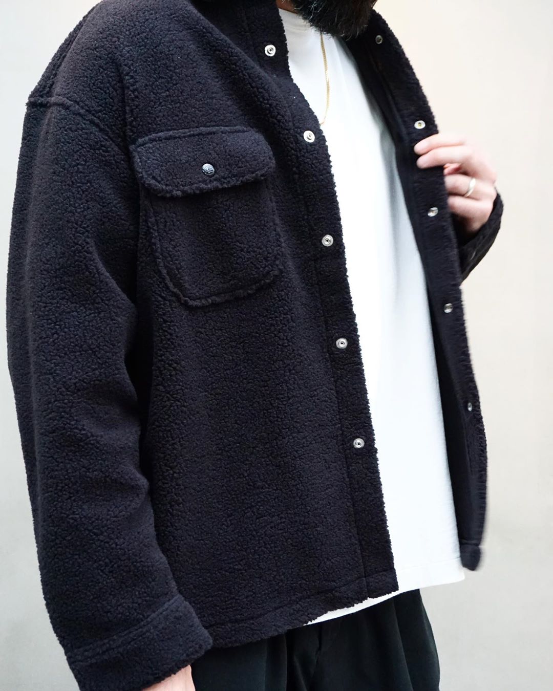 COOTIE/Boa CPO Jacket（ブラック）［ボアCPO JKT-19秋冬］ - JONAS