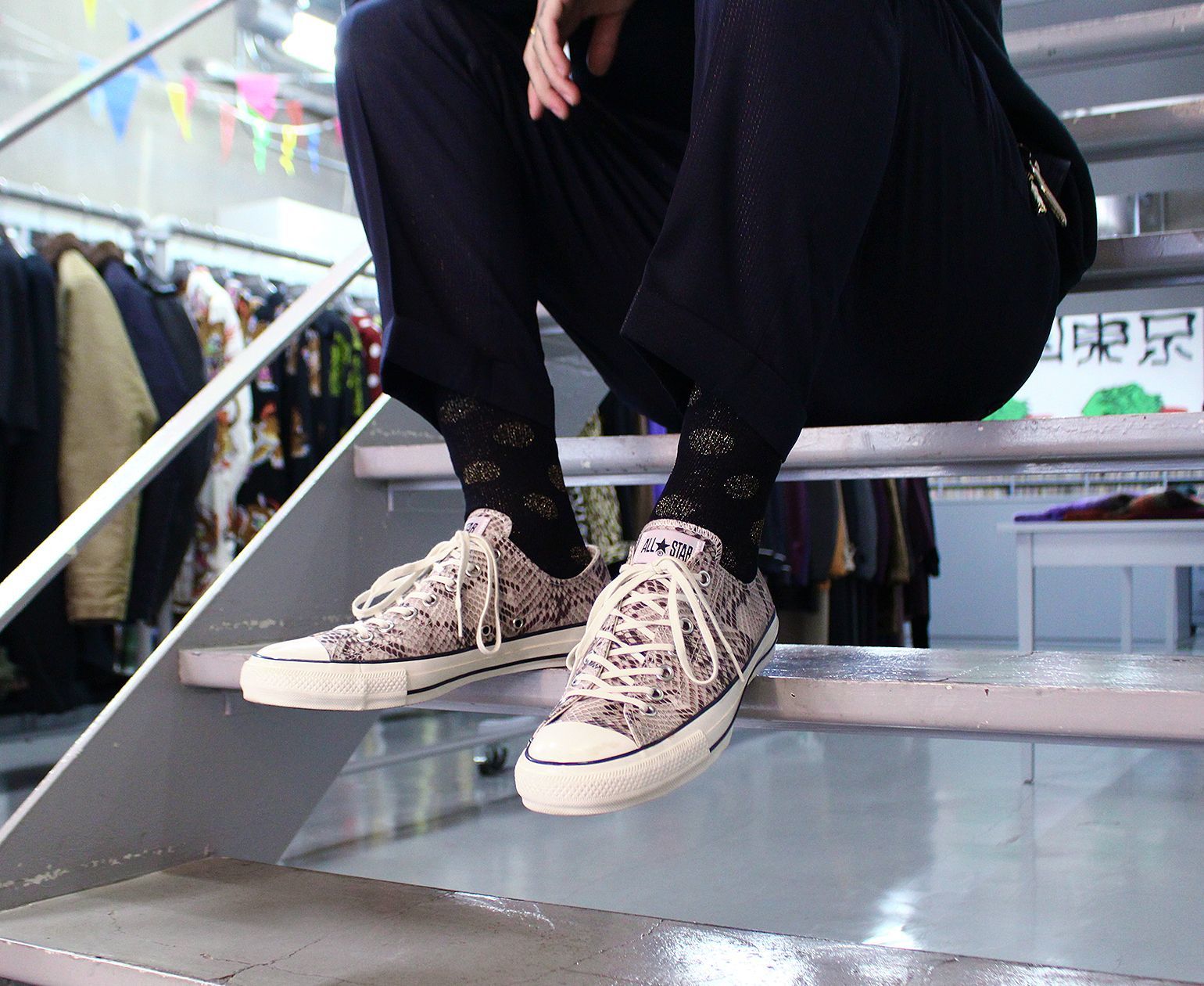 CONVERSE パイソン柄