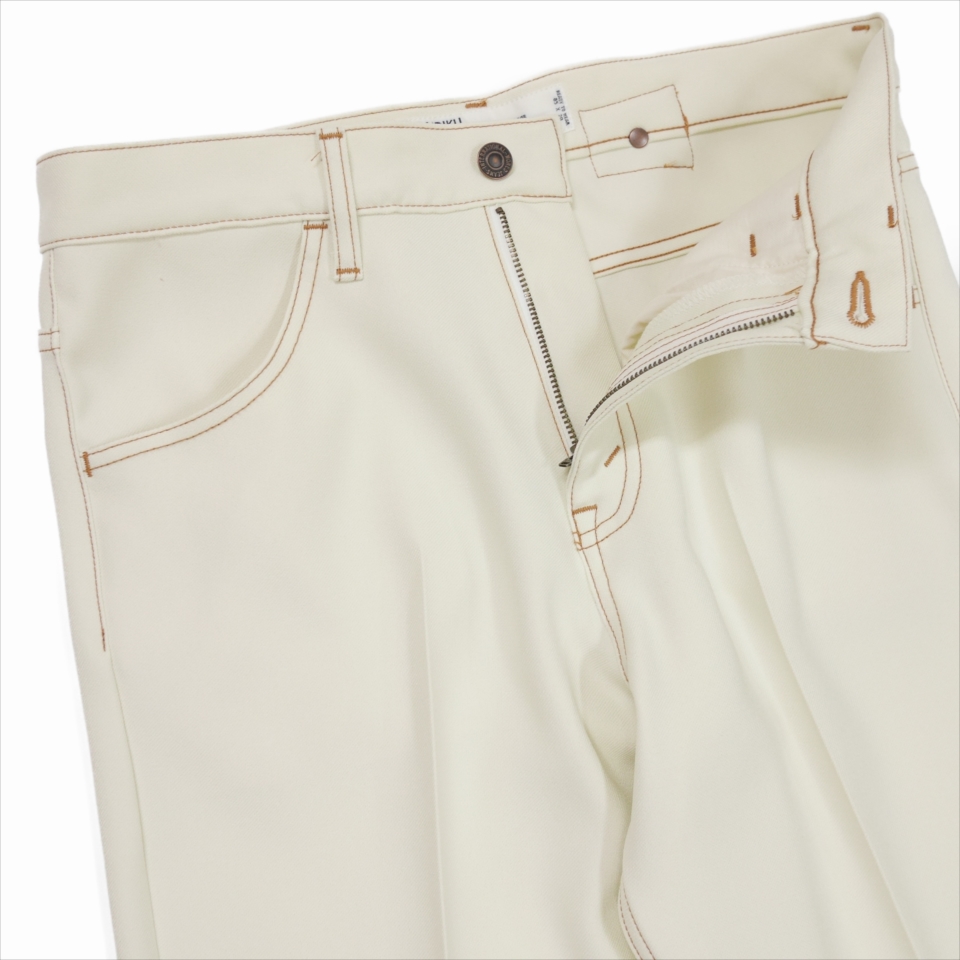 DAIRIKU/Flasher Pressed Pants（ホワイト）［フラッシャースタプレ 