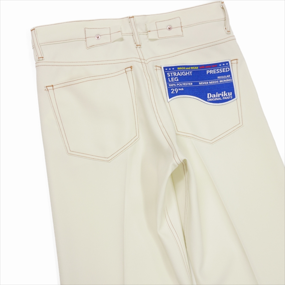 DAIRIKU/Flasher Pressed Pants（ホワイト）［フラッシャースタプレ 